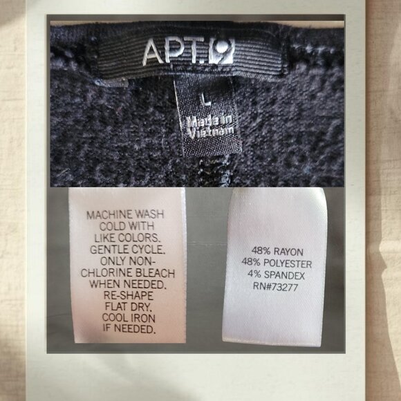 APT. 9 Black Open Front Drape Cardigan | Size L - Picture 5 of 5